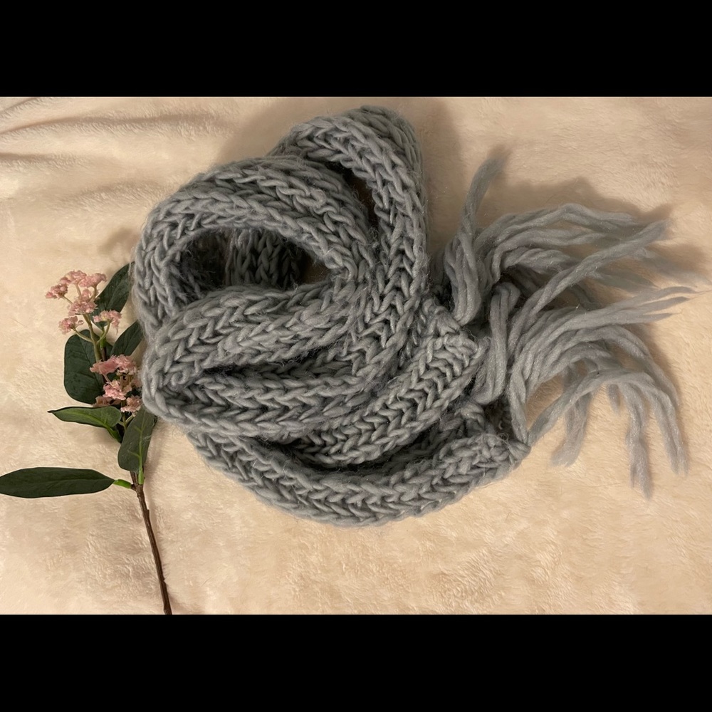 Light Blue Skinny Scarf